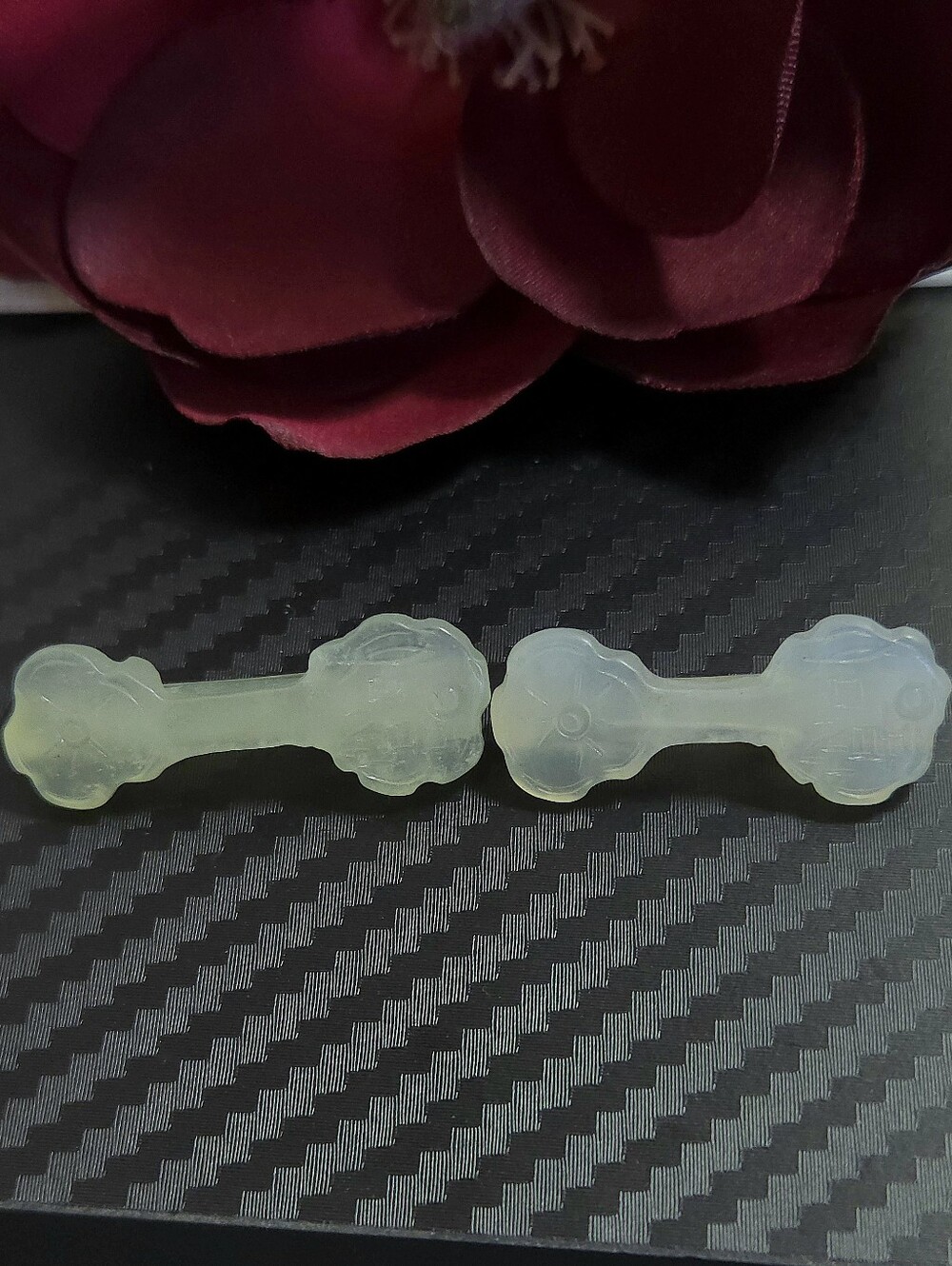 Vintage Green Jade Carved Ruyi Scroll Double Connector Jewelry Amulet Belt Slide